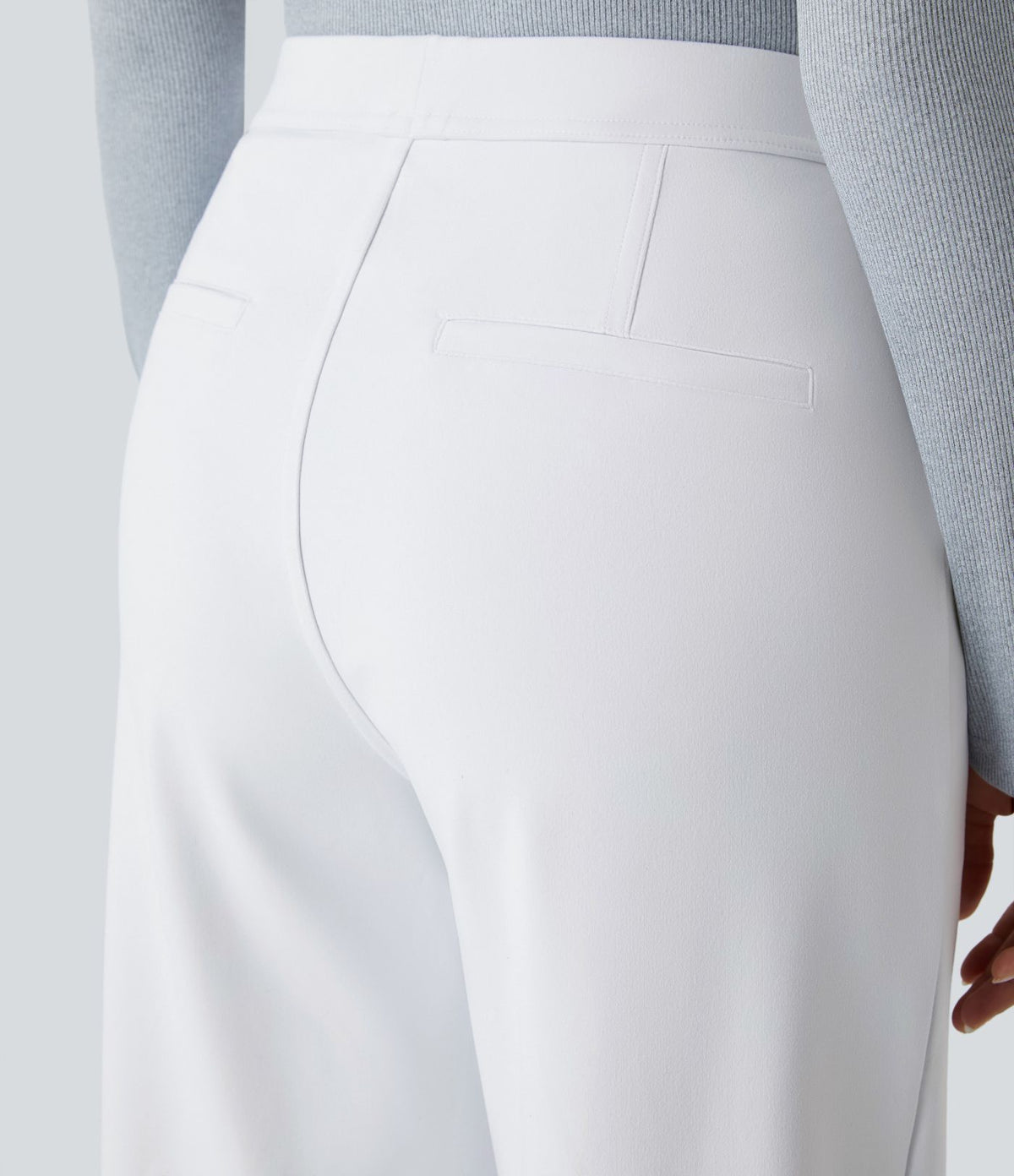 Loli - Pantalones  DayStretch, de corte recto y cintura alta, con bolsillos