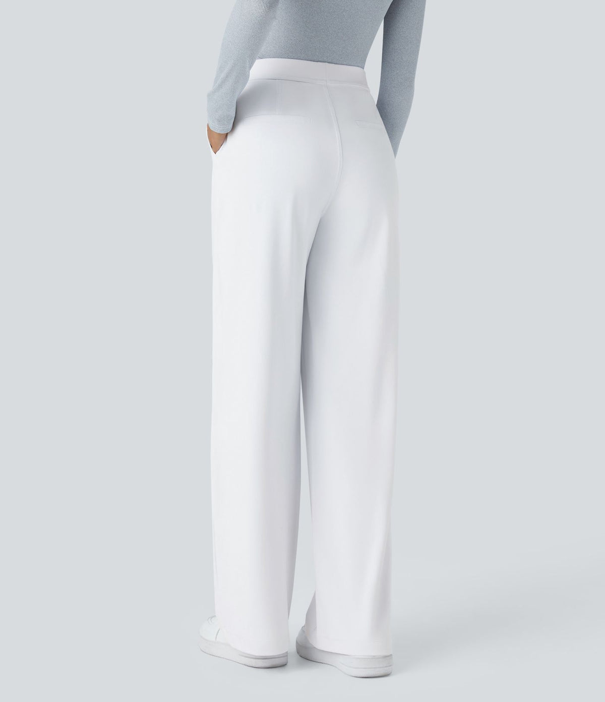 Loli - Pantalones  DayStretch, de corte recto y cintura alta, con bolsillos